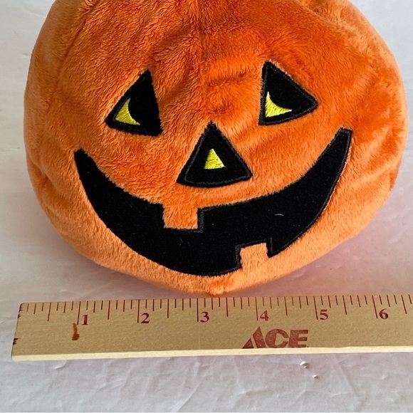 Ty Pluffies Gilbert the Pumpkin Beanie Plush Halloween 2010 Lovey colorful - Picture 2 of 12